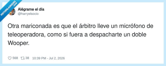 fútbol,árbitro,micrófono,teleoperadora,Wooper